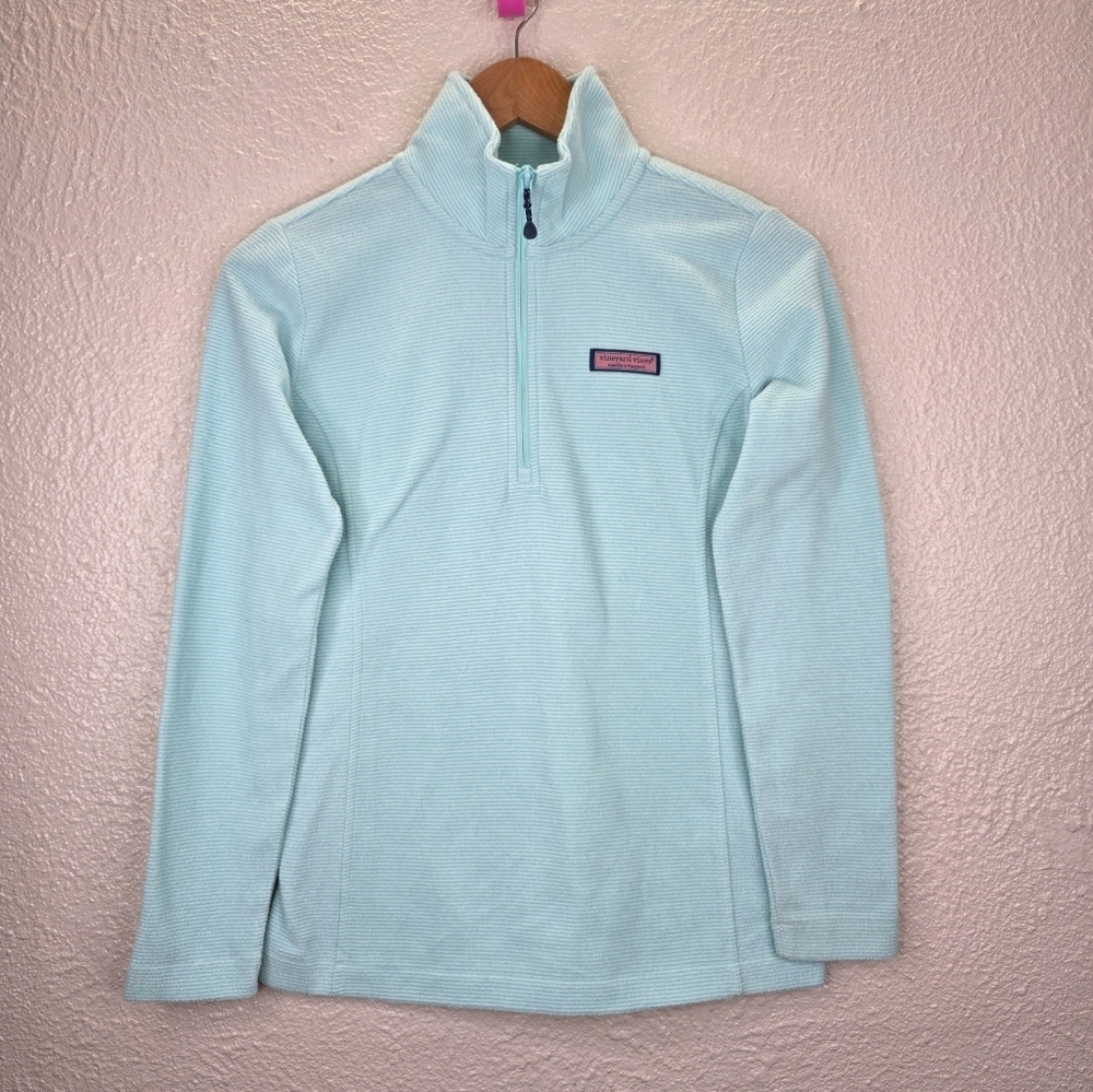 Vineyard Vines Quarter Zip Soft Comfort Sweater Color Mint Size Xxs Pull Over - Picture 2 of 14